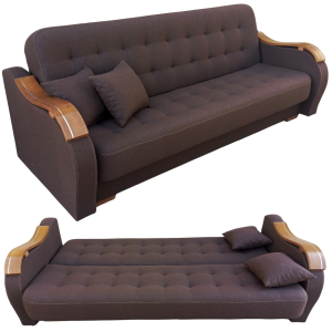 Wersalka rozkładana do spania w salonie Sofa z ozdobnymi bokami Dakota PLAY