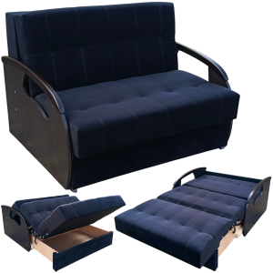 Amerykanka dwuosobowa pikowana Fotel rozkładany do spania w salonie Pik II
