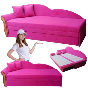 Tapczan rozkładany z funkcją spania Leżanka Sofa z jednym bokiem BOLEK PLAY