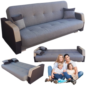 Wersalka rozkładana do spania w salonie Stylowa sofa pikowana z bokami OLGA