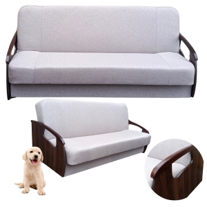 Wersalka rozkładana z drewnianymi bokami do pokoju 200 Sofa Kanapa Laminat
