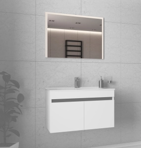 Lustro 80 cm biały