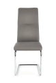 ARCO Krzesło metalowe chromowane / eko skóra kolor popiel (1p=2szt)_5