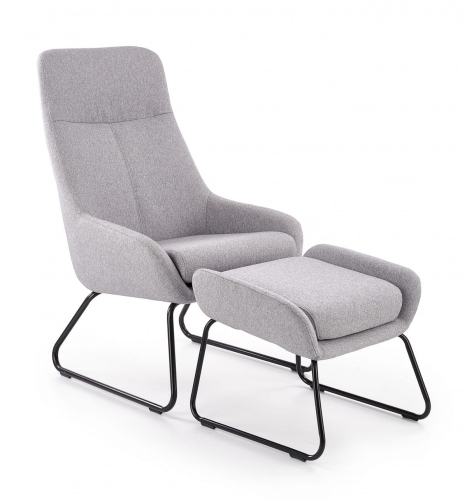 BOLERO fotel wypoczynkowy popielaty