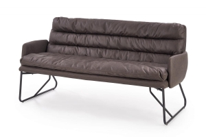 FASSI XL sofa, stelaż - czarny, tapicerka - ciemny popiel