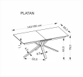 PLATAN stół rozkładany, biąły marmur / czarny (2p=1szt)_16