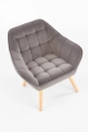 ROMEO fotel wypoczynkowy popielaty / naturalny