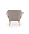 ROMEO fotel wypoczynkowy popielaty / naturalny