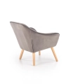 ROMEO fotel wypoczynkowy popielaty / naturalny