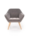 ROMEO fotel wypoczynkowy popielaty / naturalny