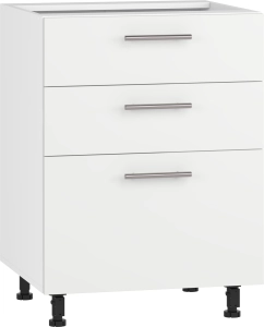 VENTO D3S-60/82 szafka dolna z szufladami, mechanizm Hettich front: biały mat (1p=1szt)