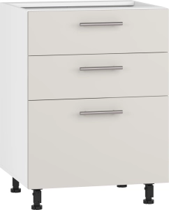 VENTO D3S-60/82 szafka dolna z szufladami, mechanizm Hettich front: kaszmir (1p=1szt)