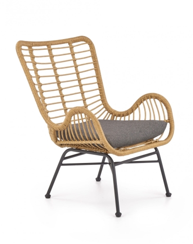 IKARO fotel czarny / naturalny / popielaty (1p=4szt)