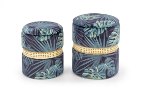 Zestaw 2 puf CONGO wielobarwne